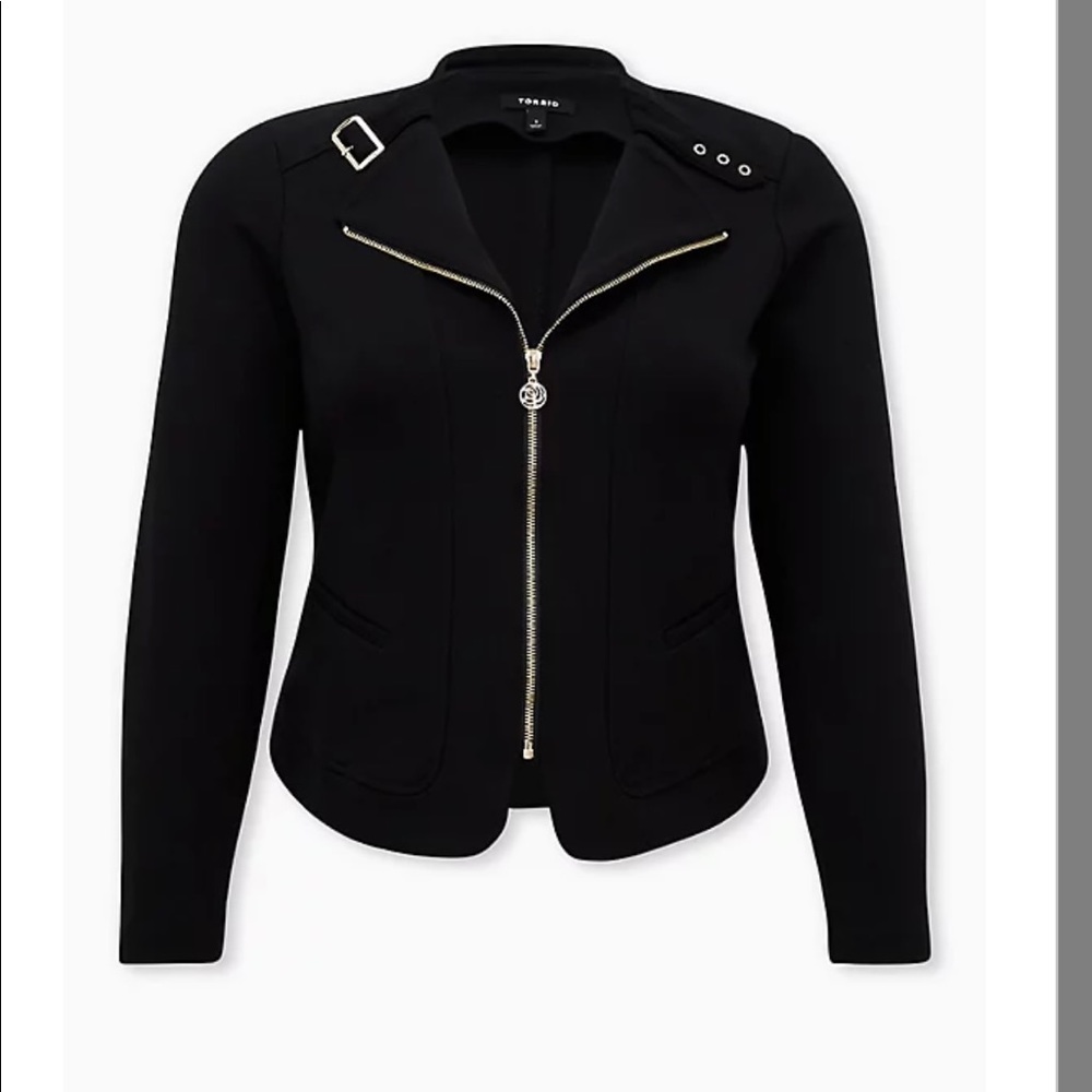 Black Ponte Moto Jacket Size 2